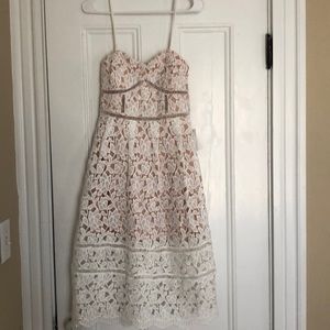 Lulus white eyelet flounce dress